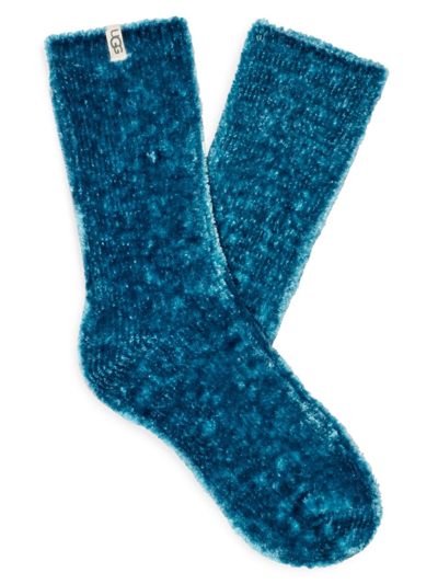 Shop Ugg Women's Leda Cozy Socks In Blue Sapphire