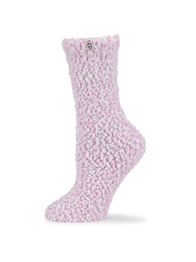 Shop Ugg Women's Adah Cozy Chenille Sparkle Socks In Lilac Frost
