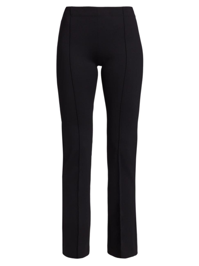 Shop Rosetta Getty Women's Stovepipe Scuba Double-knit Straight Pants In Black
