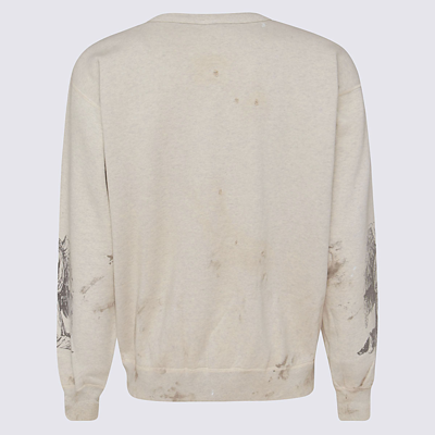 Shop Saint Mxxxxxx Beige Cotton Mother Sweatshirt In Grey