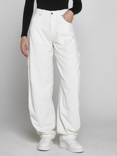 Shop Darkpark Audrey Corduroy Trousers In White