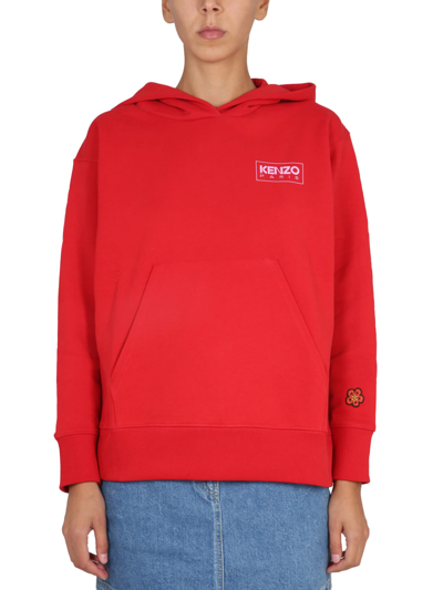 Shop Kenzo Sweatshirt With Logo In Rosso