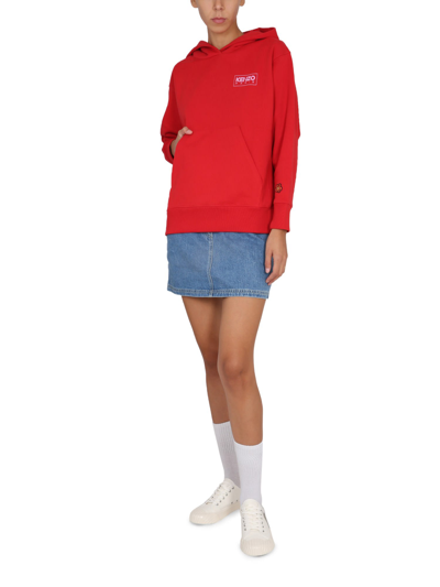 Shop Kenzo Sweatshirt With Logo In Rosso