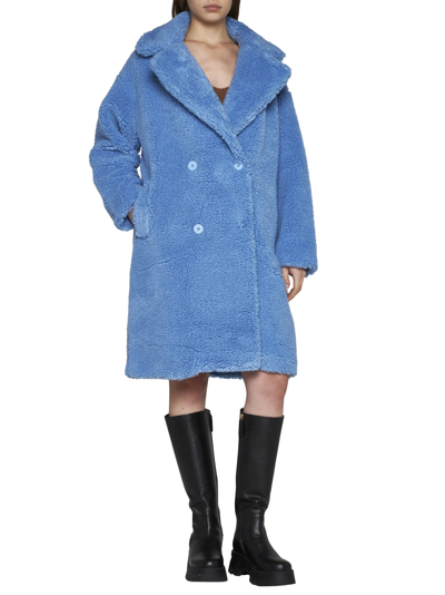 Shop Apparis Coat In Marina Blue