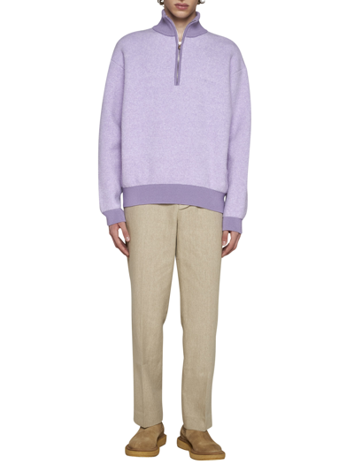 Shop Jacquemus Sweater In Light Purple