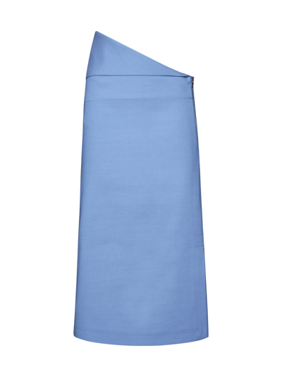 Shop Lemaire Skirt In Bice Blue