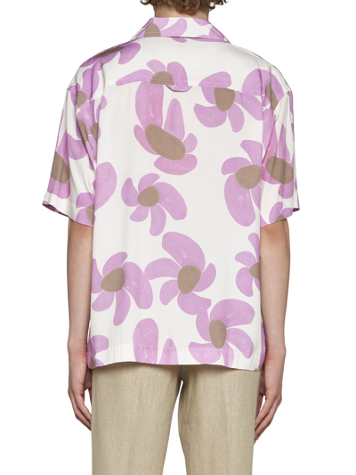Shop Jacquemus Shirt In Print Pink Flowers