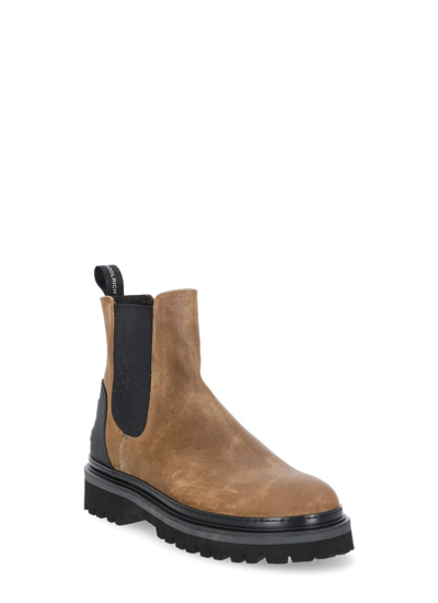 Shop Woolrich Leather Chelsea Boots In Rustico Caramel