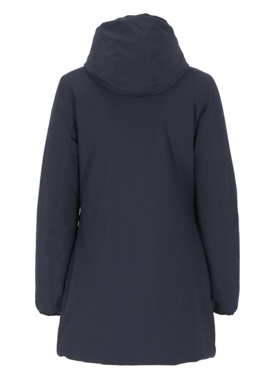 Shop K-way Reversible Sophie Jacket In Blue Depht - Beige T
