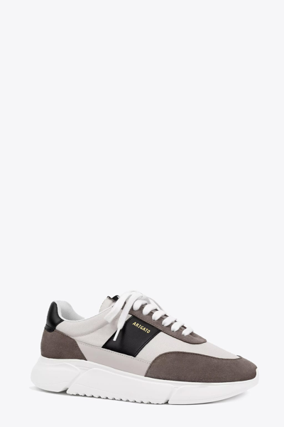 Shop Axel Arigato Genesis Vintage Runner Beige And Grey Low Sneaker - Genesis Vintage Runner In Beige/marrone