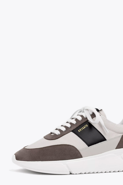 Shop Axel Arigato Genesis Vintage Runner Beige And Grey Low Sneaker - Genesis Vintage Runner In Beige/marrone
