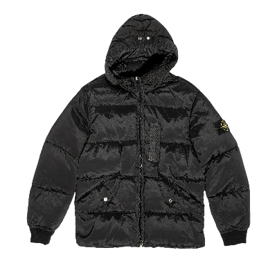 Pre-owned Stone Island Hooded Down Jacket 'black' | ModeSens