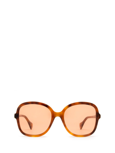 Shop Gucci Eyewear Butterfly Frame Sunglasses In Multi