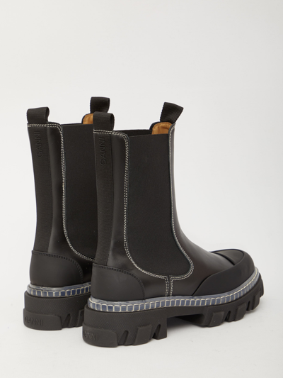 Shop Ganni Chelsea Mid Boots In Black