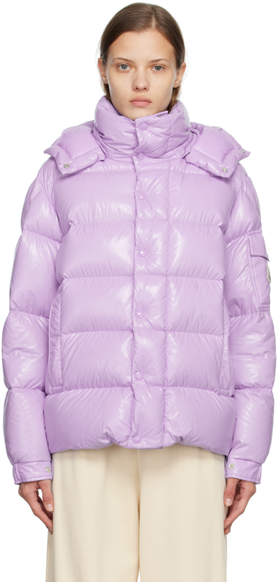 Moncler Maya Padded Shell-down Jacket In Lilac | ModeSens