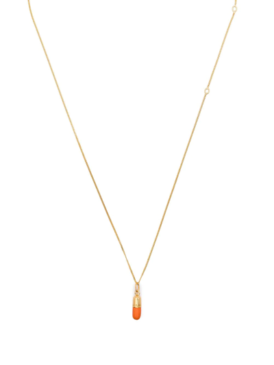 Shop True Rocks Mini Pill Pendant Necklace In Gold