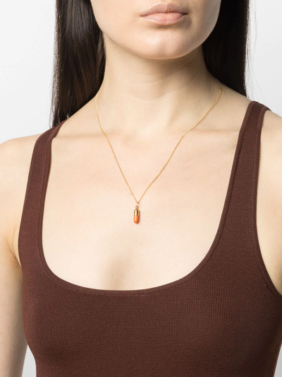 Shop True Rocks Mini Pill Pendant Necklace In Gold