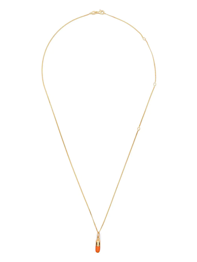 Shop True Rocks Mini Pill Pendant Necklace In Gold