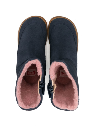 Camper Faux-fur Lined Boots In 蓝色