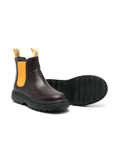 Camper Norte Leather Chelsea Boots In 褐色