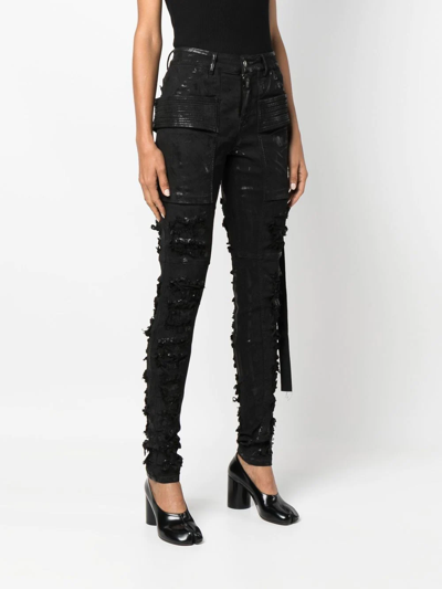 Shop Rick Owens Creatch Skinny Trousers In Black