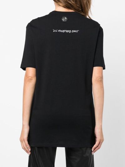 Philipp Plein Lil Shark Short-sleeve T-shirt In Black