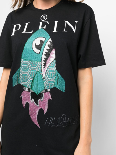 Philipp Plein Lil Shark Short-sleeve T-shirt In Black