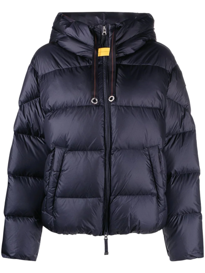 Shop Parajumpers Hooded Puffer Jacket In 蓝色