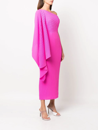 Solace London Lenna Midi Dress In Pink