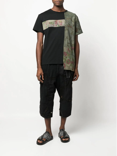Shop By Walid Patchy Two-tone T-shirt In Black