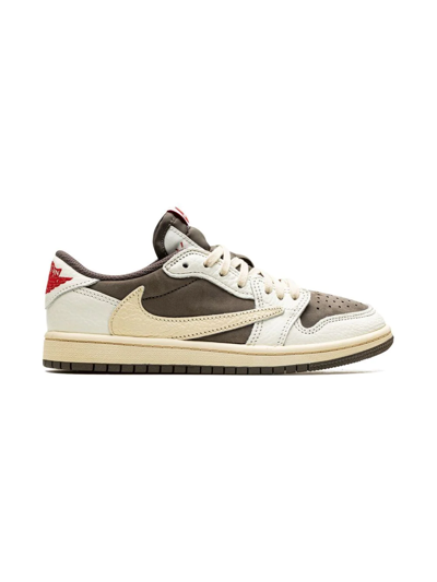 Shop Jordan X Travis Scott Air  1 Low Og Sp "reverse Mocha" Sneakers In Brown