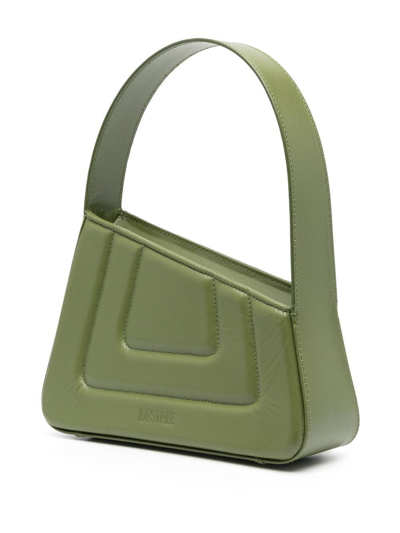 Shop D'estree Albert Small Quilted Shoulder Bag In Green