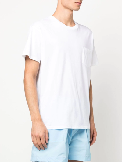 Shop Mackintosh Patch-pocket Organic Cotton T-shirt In White