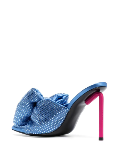 Off-white Sandales Allen Bow Strass Pop En Bleu/rose In Blue