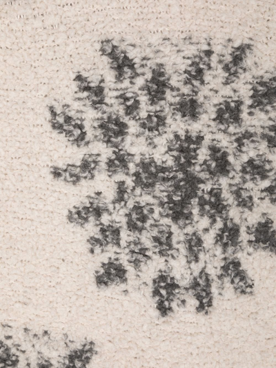 Brunello Cucinelli Floral-knit Scarf In 中性色