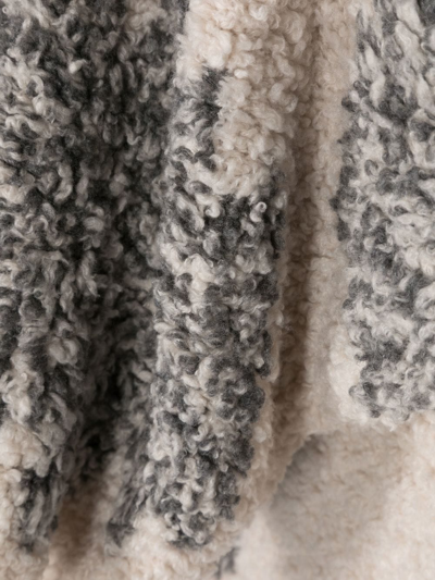 Brunello Cucinelli Floral-knit Scarf In 中性色