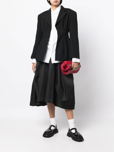 Shop Comme Des Garçons Single-breasted Wool Blazer In 黑色