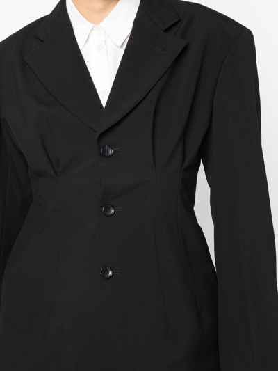 Comme Des Garçons Single-breasted Wool Blazer In 黑色