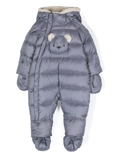 Shop Il Gufo Teddy-bear Padded Suit In 灰色