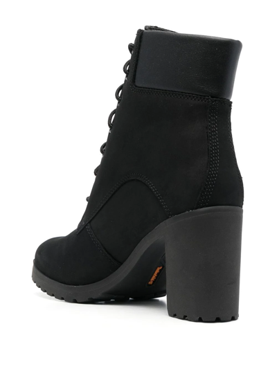 Shop Timberland High-heel Lace-up Boots In 黑色