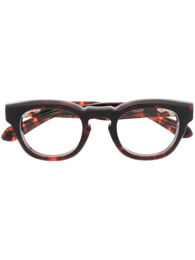 Shop Matsuda Wayfarer-frame Optical Glasses In Brown