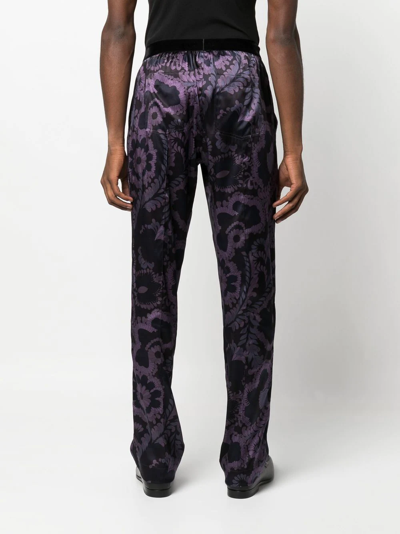 Shop Tom Ford Logo-waistband Detail Trousers In 紫色