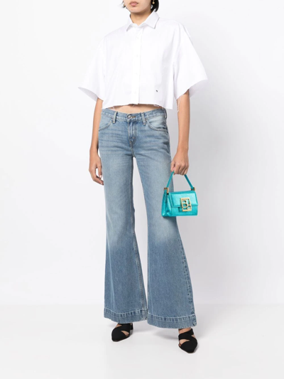 Re/done 70s Low-rise Bell Bottom Jeans In Blue
