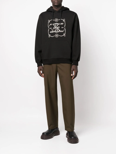 Ader Error Black Decal Hoodie In Black