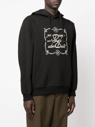 Ader Error Black Decal Hoodie In Black