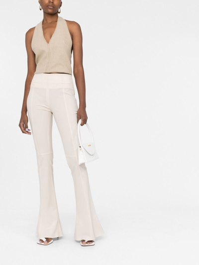 Jacquemus Le Haut Linu Linen Halter Top In 中性色