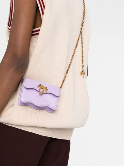 Palm Angels Chic Belt Bag Chain Strap In Purple