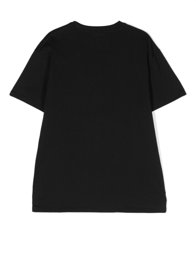 Shop Stella Mccartney Teen Logo-print Oversized T-shirt In Black