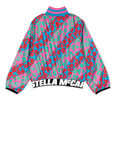 Shop Stella Mccartney Floral-print Bomber Jacket In 彩色