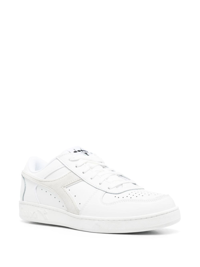 Shop Diadora Panelled Logo-patch Sneakers In 白色